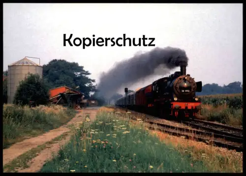 POSTKARTE DAMPFLOK 38 1772 IN LIENEN Tenderlok locomotive à vapeur steam train Silo Ansichtskarte postcard cpa AK