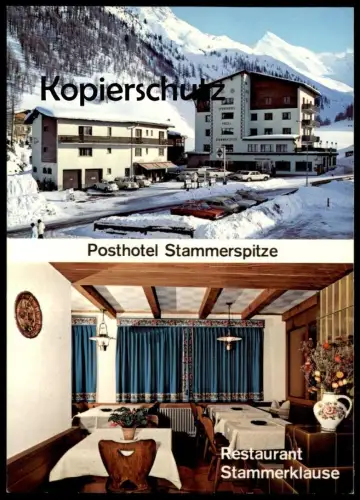 ÄLTERE POSTKARTE POSTHOTEL STAMMERSPITZE HAUS CAROLIN SAMNAUN HANGL-PRINZ GRAUBÜNDEN Schweiz Suisse Ansichtskarte AK cpa