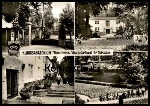 ÄLTERE POSTKARTE GRUSS AUS NEU FAHRLAND BEI POTSDAM SANATORIUM HEINRICH HEINE NEUBAUSIEDLUNG Neufahrland postcard AK cpa