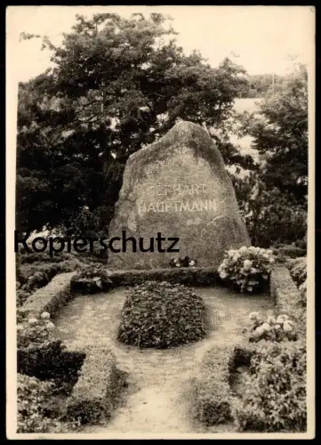 ALTE POSTKARTE INSEL KLOSTER HIDDENSEE GERHART HAUPTMANN GRABSTÄTTE funeral Begräbnis postcard cpa AK Ansichtskarte