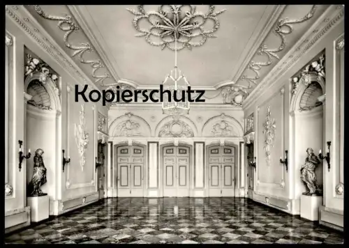 ÄLTERE POSTKARTE DÜSSELDORF SCHLOSS BENRATH HAUPTGEBÄUDE VESTIBÜL chateau castle Ansichtskarte AK cpa postcard