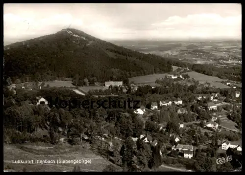 ÄLTERE POSTKARTE KÖNIGSWINTER-ITTENBACH SIEBENGEBIRGE LUFTBILD FLIEGERAUFNAHME Ansichtskarte AK postcard cpa