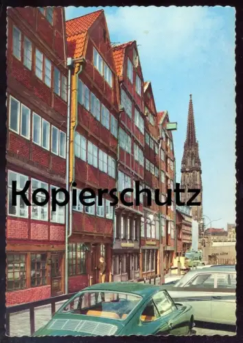 ÄLTERE POSTKARTE HAMBURG NIKOLAIKIRCHE PORSCHE 911 cpa AK Ansichtskarte postcard