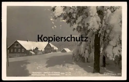 ALTE POSTKARTE RIESENGEBIRGE TÖPFERBAUDE KRKONOSE HRNCIRSKA BOUDA hrncirske Schlesien Ansichtskarte cpa AK postcard
