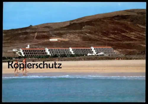 POSTKARTE FUERTEVENTURA SEMI-NACKTE FRAU Brust seins nus nude breast woman girl FKK nue postcard cpa AK Ansichtskarte