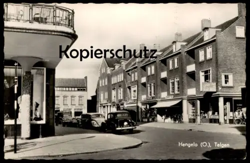 ÄLTERE POSTKARTE HENGELO TELGEN MUSIKHUIZ HOOGENBOSCH VIET OLD MAC CARS Auto car Nederland postcard Ansichtskarte cpa AK