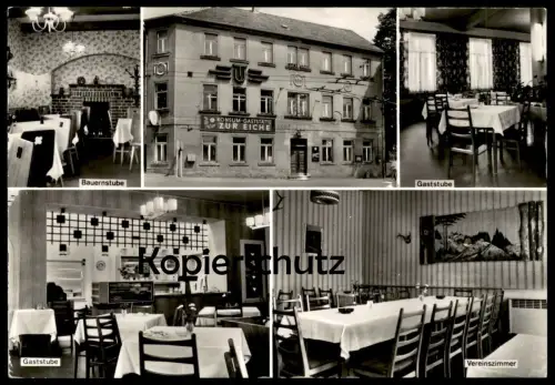 ÄLTERE POSTKARTE LICHTENTANNE KONSUM GASTSTÄTTE ZUR EICHE VEREINSSTUBE GASTSTUBE Briefkasten Ansichtsarte postcard cpa