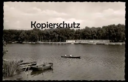 ÄLTERE POSTKARTE DUISBURG WEDAU SEEPARTIE BOOTE Kanu canoe Ansichtskarte AK postcard cpa
