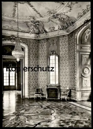 ÄLTERE POSTKARTE DÜSSELDORF SCHLOSS BENRATH HAUPTGEBÄUDE SCHLAFZIMMER KURFÜRSTIN chateau castle Ansichtskarte postcard