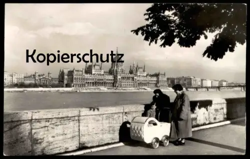 ÄLTERE POSTKARTE BUDAPEST ORSZAGHAZ KINDERWAGEN POUSSETTE pushchair baby buggy Parlament Parlement Parliament postcard