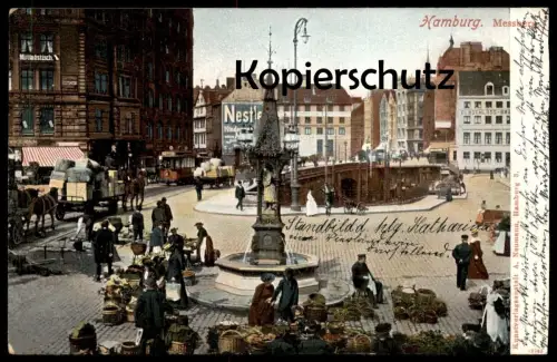 ALTE POSTKARTE HAMBURG MITTE MESSBERG NESTLÉ ELBSCHLOSS BRAUEREI WINZERBAUM Ansichtskarte postcard AK cpa