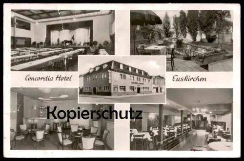 ALTE POSTKARTE EUSKIRCHEN CONCORDIA HOTEL FÜHRENDER SAALBAU AM PLATZE DR. H. HILGERS postcard AK Ansichtskarte cpa