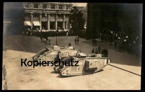 ALTE POSTKARTE KÖLN PANZER VOR DEM KÖLNER DOM Cöln 1919 british soldiers tanks Ansichtskarte postcard cpa AK