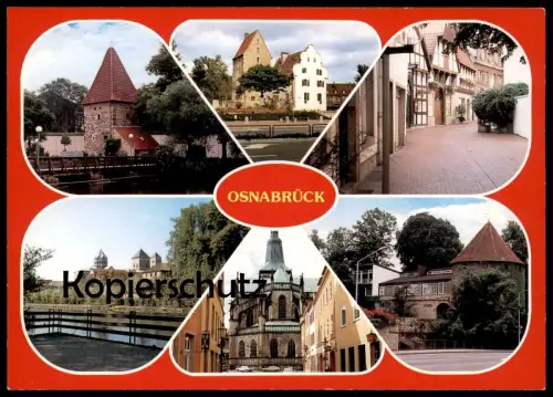 ÄLTERE POSTKARTE OSNABRÜCK PERNICKELMÜHLE LEDENBURG VITISCHANZE MARIENSTRASSE DOM MARIENKIRCHE Ansichtskarte AK postcard