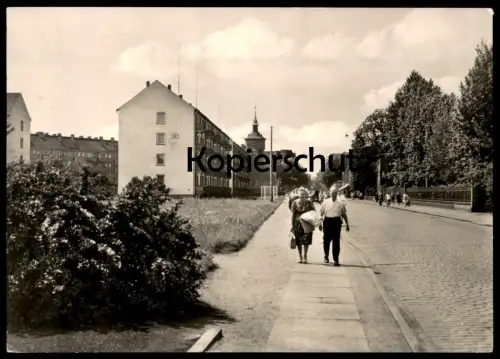 ALTE POSTKARTE FORST LAUSITZ BERLINER STRASSE EHEPAAR couple Paar Mann Frau Ansichtskarte AK postcard AK