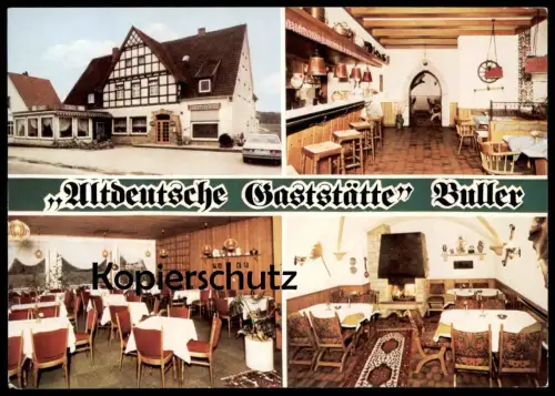 ÄLTERE POSTKARTE KONDITOREI GASTSTÄTTE PAUL BULLER HAGEN BEI OSNABRÜCK Mercedes Iburger Strasse Ansichtskarte AK cpa