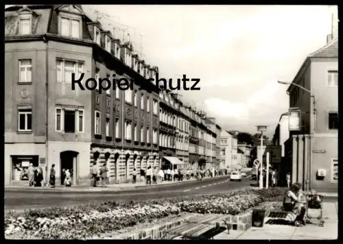 ÄLTERE POSTKARTE OSCHATZ LUTHERSTRASSE Briefkasten Postkasten letterbox boite aux lettres Ansichtskarte AK cpa postcard