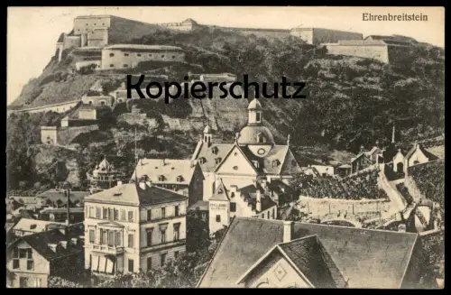 ALTE POSTKARTE COBLENZ EHRENBREITSTEIN FESTUNG FESTE TEXT: LIEBESMAHL IM CASINO Koblenz Ansichtskarte postcard cpa AK