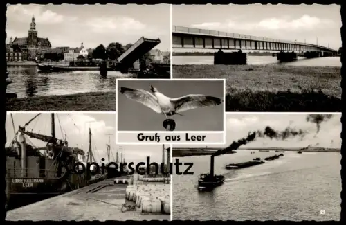 ÄLTERE POSTKARTE LEER BELADUNG VON FRACHTSCHIFF LÜBBE HARTMANN MIT SCHÜTTGUT Schiff cargo ship Ansichtskarte