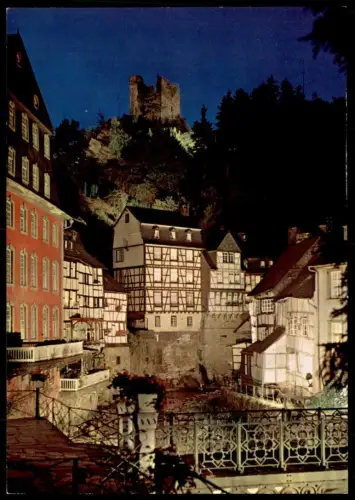 ÄLTERE POSTKARTE MONSCHAU PERLE DER EIFEL BEI NACHT MONTJOIE at night la nuit AK Ansichtskarte cpa postcard