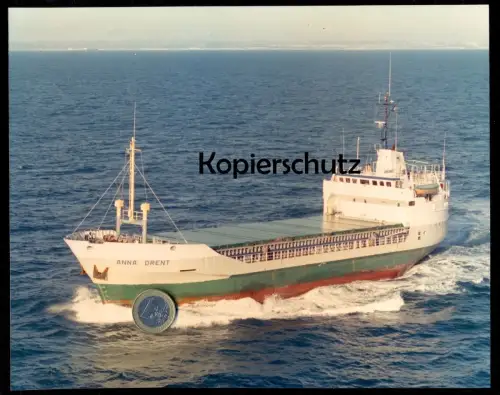 ÄLTERES ORIGINAL FOTO FRACHSCHIFF ANNA DRENT Inclamar 1976 Anna Kern Frendo Dansea Schiff cargo ship photo 25 cm x 20 cm