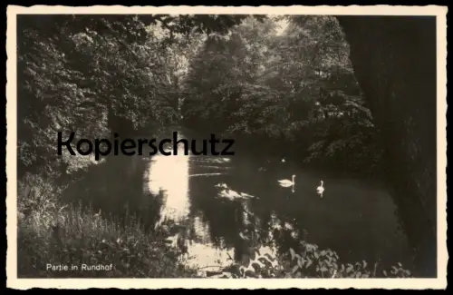 ALTE POSTKARTE PARTIE IN RUNDHOF STANGHECK Gelting Wassergraben postcard cpa AK Ansichtskarte Schleswig-Holstein
