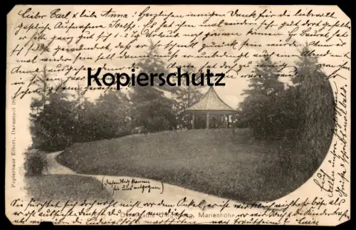 ALTE POSTKARTE DARMSTADT MARIENHÖHE DARMSTADTS UMGEBUNG Pavillion AK Ansichtskarte cpa postcard