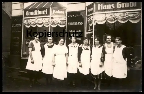 ALTE FOTO POSTKARTE HANS GRÖBL CONDITOREI VERM. MÜNCHEN NYMPHENBURGER STR. 167 WERBUNG LIKÖR KANTOROWICZ
