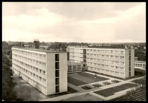 ÄLTERE POSTKARTE KÖTHEN PÄDAGOGISCHES INSTITUT STUDENTENWOHNHEIM FERNSCHACH BRD DDR SCHACH chess postcard AK