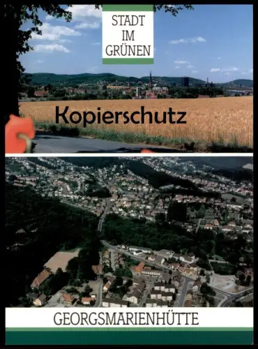 ÄLTERE POSTKARTE GEORGSMARIENHÜTTE BEI OSNABRÜCK STADT IM GRÜNEN STADTTEILE OESEDE UND ALT GEORGSMARIENHÜTTE AK