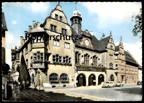 ÄLTERE POSTKARTE FREIBURG ALLEMAGNE RATHAUS Mercedes Auto car postcard cpa AK Ansichtskarte