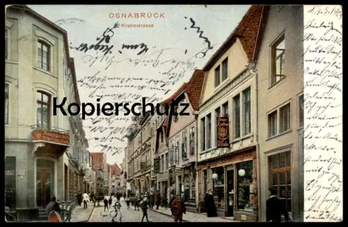 ALTE POSTKARTE OSNABRÜCK KRAHNSTRASSE MAASSGESCHÄFT DROGEN C. H. FRICKE Ansichtskarte AK postcard cpa