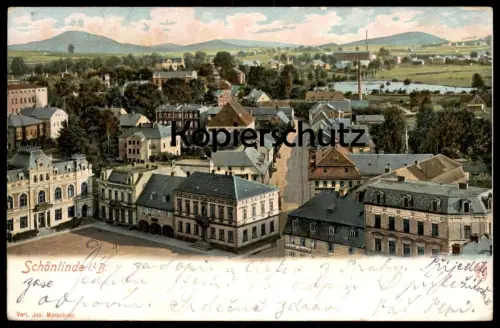 ALTE POSTKARTE SCHÖNLINDE KRASNA LIPA 1906 Czech Republic Ceska Republika Tschechien