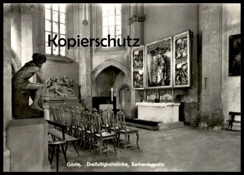 ÄLTERE POSTKARTE GÖRLITZ DREIFALTIGKEITSKIRCHE BARBARAKAPELLE Kirche church église Zgorzelec Ansichtskarte cpa postcard