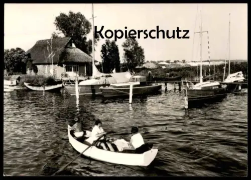 ALTE POSTKARTE OSTSEEBAD ZINNOWITZ AM ACHTERWASSER BOOTE BOOT USEDOM cpa postcard AK Ansichtskarte boat