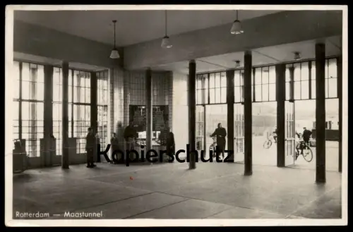 ALTE POSTKARTE ROTTERDAM MAASTUNNEL EINGANG Tunnel Maas cpa Ansichtskarte AK postcard