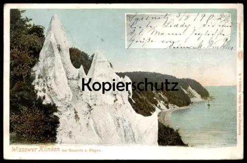ALTE POSTKARTE WISSOWER KLINKEN BEI SASSNITZ AUF RÜGEN 1902 Kreidefelsen Verlag Ferd. Becker Ansichtskarte postcard cpa
