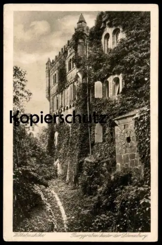 ALTE POSTKARTE KASSEL BURGGRABEN HINTER DER LÖWENBURG Cassel cpa postcard Ansichtskarte AK
