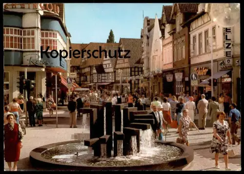 ÄLTERE POSTKARTE BAD SALZUFLEN LANGESTRASSE RHEINGOLD REESE TCHIBO PELZE Lange Strasse Langestr. postcard Ansichtskarte