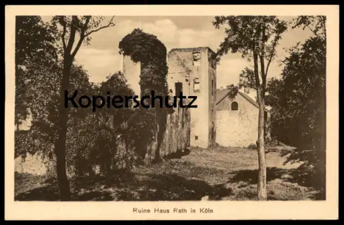 ALTE POSTKARTE KÖLN RUINE HAUS RATH Denkmalfonds für die Kireigergedächtniskapelle in Rath-Heumar Cöln Ansichtskarte cpa