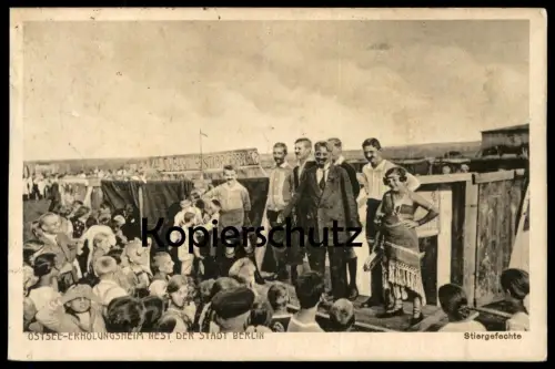 ALTE POSTKARTE KINDERHEIM BERLIN NEST STIERGEFECHTE TORERO Uniescie Koeslin Coeslin Koszalin Stierkampf corrida postcard