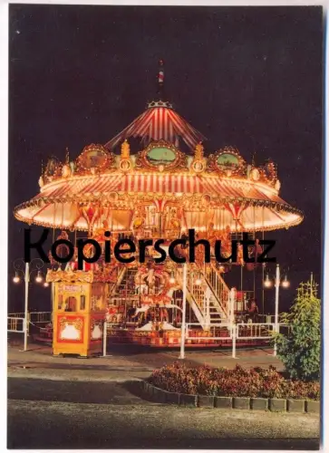 ÄLTERE POSTKARTE ORIGINAL MAHARADSCHA DAMPFKARUSSELL NACHBAU VON 1860 HOLTE-STUKENBROCK KIRMES RUMMEL KARUSSELL carousel