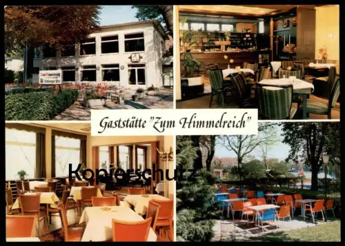 ÄLTERE POSTKARTE MÜNSTER WESTFALEN CAFE RESTAURANT ZUM HIMMELREICH AM AASEE JOSEF RECKLINGLOH BITBURGER Ansichtskarte