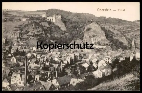 ALTE POSTKARTE OBERSTEIN A. D. NAHE TOTAL TOTALANSICHT Gesamtansicht Ansichtskarte cpa AK postcard