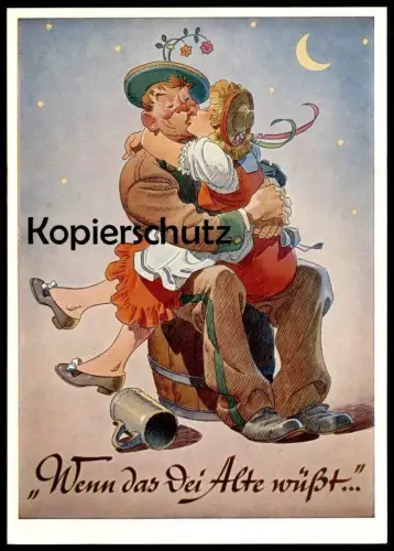 ÄLTERE POSTKARTE WENN DAS DEI ALTE WÜSST AFFÄRE FREMDGEHEN EHEBRUCH unfaithful affair voir ailleurs Ansichtskarte AK cpa