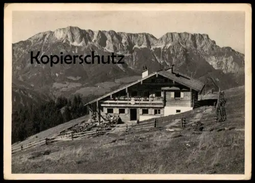 ALTE POSTKARTE ROSSFELDHÜTTE MIT DEM UNTERSBERG ROSSFELD BERCHTESGADEN Ansichtskarte postcard cpa