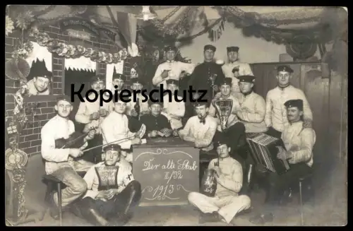 ALTE POSTKARTE RIESA DER ALTE STAB 1913 HUMOR SPIELBANK ZU MONTE-CARLO MILLION-VIERTEL Geige violin violon AK postcard