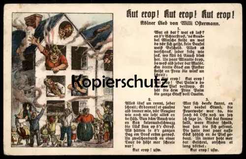 ALTE POSTKARTE KUT EROP KUT EROP BEI PALM'S DO ES DE PIEF VERSTOPP KÖLNER LIED KÖLN WILLI OSTERMANN Ansichtskarte AK cpa