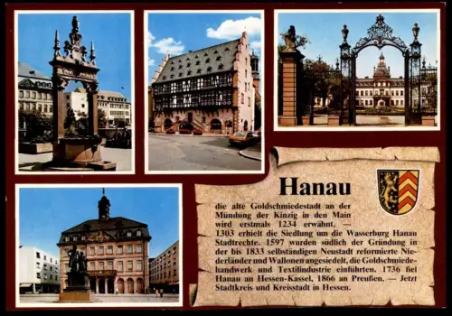 ÄLTERE POSTKARTE HANAU CHRONIK Chronikkarte chronique chronicle storycard Ansichtskarte cpa postcard