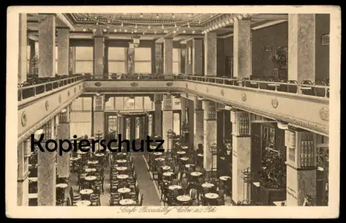ALTE POSTKARTE CÖLN CAFÉ PICCADILLY INHABER E. ASSHEUER HOHESTRASSE ECKE GÜRZENICHSTRASSE KÖLN postcard Ansichtskarte AK